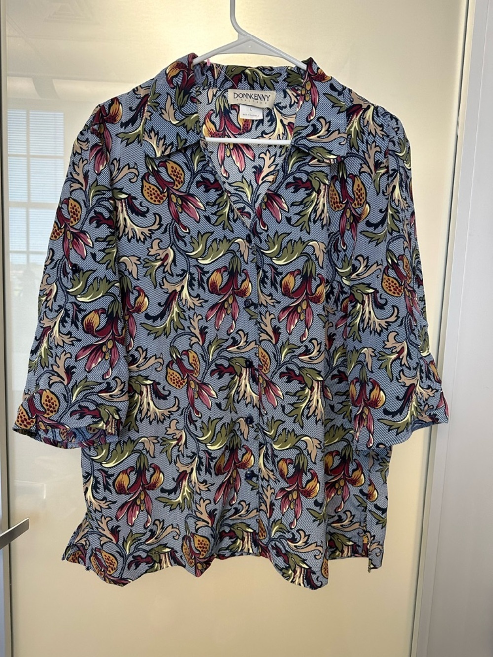 Vintage Donnkenny Blouse Floral Multicolor size Large